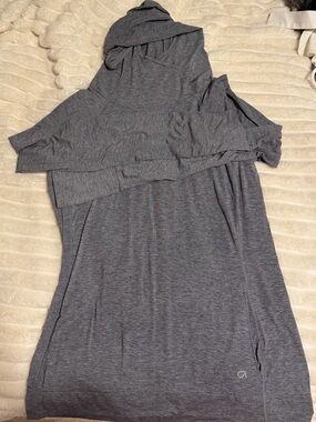 GAP Heather Gray Hooded Tunic Top